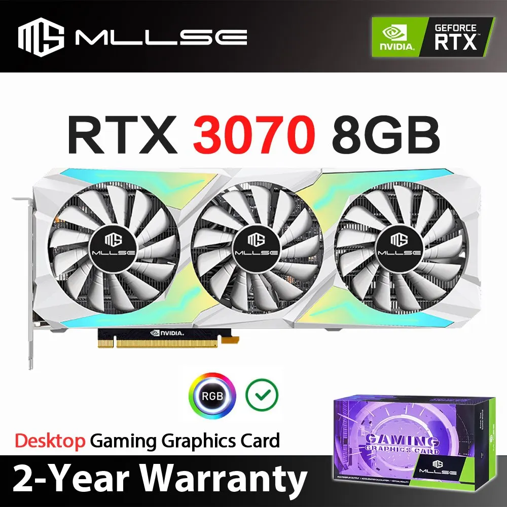 Видеокарта MLLSE RTX 3070 8 Гб GDDR6 256 бит PCI-E 4,0 × 16 12Pin NVIDIA GPU RGB Освещение игровая видеокарта Placa De Video