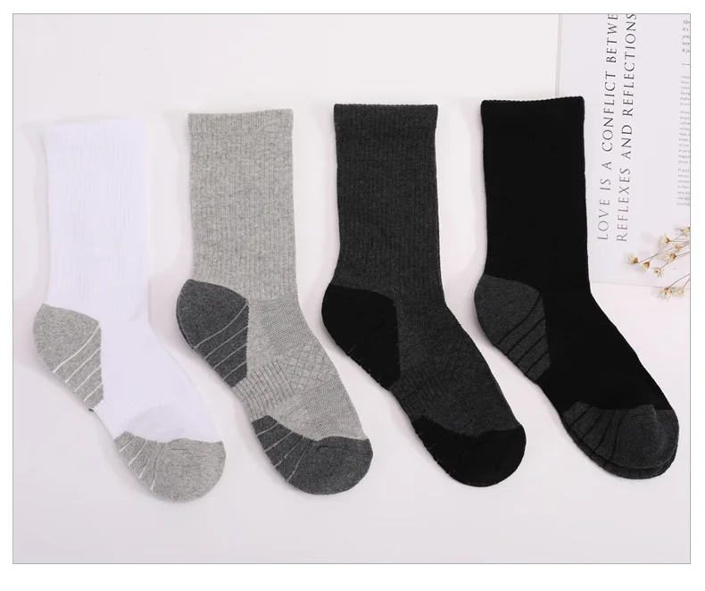 Sport Sock Thickened Towel Bottom Sports Socks for Men and Women Non-slip Casual Socks Sweat-absorbent Breathable Socks