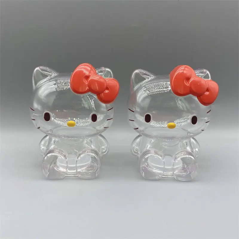 

Kawaii Sanrio Копилка Hello Kitty Аксессуары милые прозрачные пластиковые детские карманные игрушки для хранения денег для девочек подарок