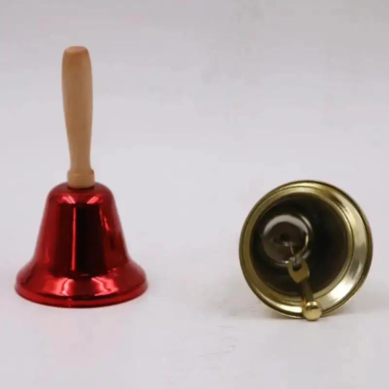 Рождественский Колокольчик С Деревянной Ручкой Праздничный Декоративный Для