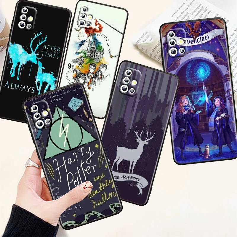 

Art Potters Elk Harries Logo Phone Case For Samsung A73 A72 A71 A53 A52 A51 A42 A33 A32 A23 A22 A21S A13 A04 A03 5G Black