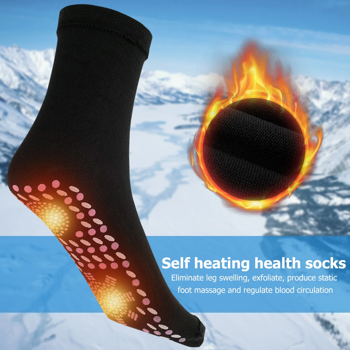 

Self-Heating Socks Anti-Fatigue Winter Outdoor Warm Heat Insulated Socks Thermal Socks for Hiking Camping Fishing Cycling Skiing