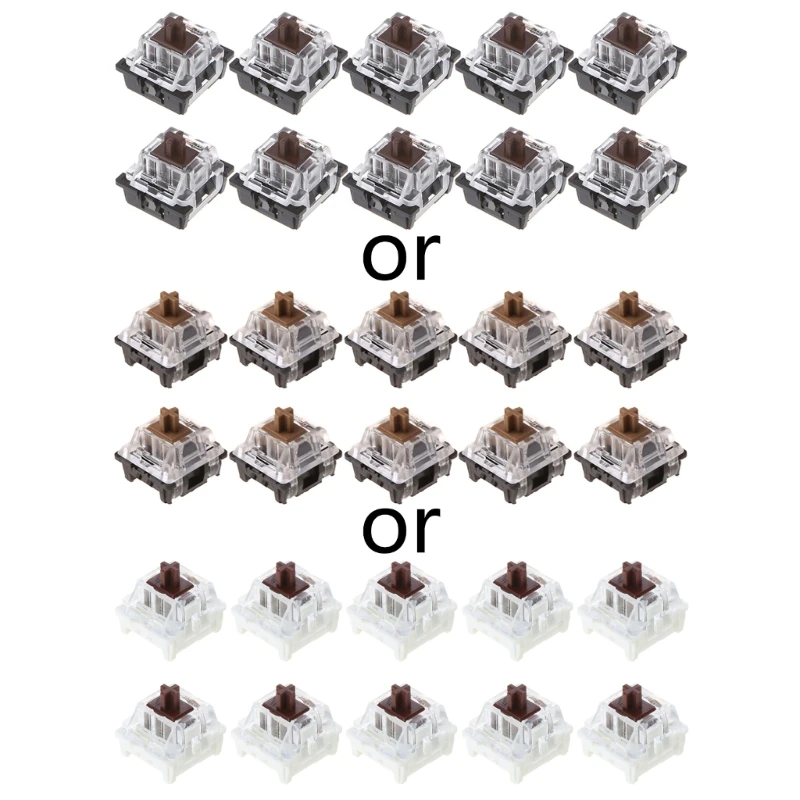 10 шт. 3-контактный механический переключатель клавиатуры коричневый замена для