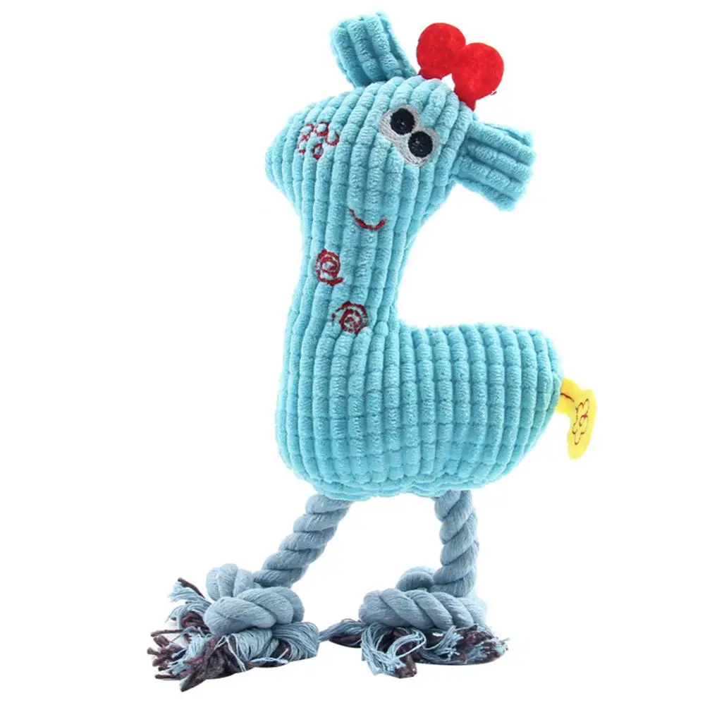 

Pet Dogs Puppy Fluffy Plush Deer Shape Molar Teeth Chewing Squeaky Sound Toy