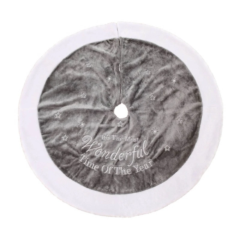 

2022 New 90cm Christmas Tree Skirt Christmas Plush Tree Mat for Indoor Outdoor Decoration