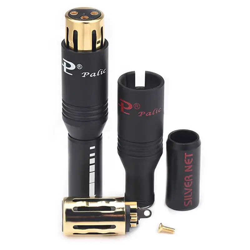 Hi-End 24K позолоченный Paliccs 3-контактный баланс HIFI аудио XLR кабель разъем па-мама 4 шт