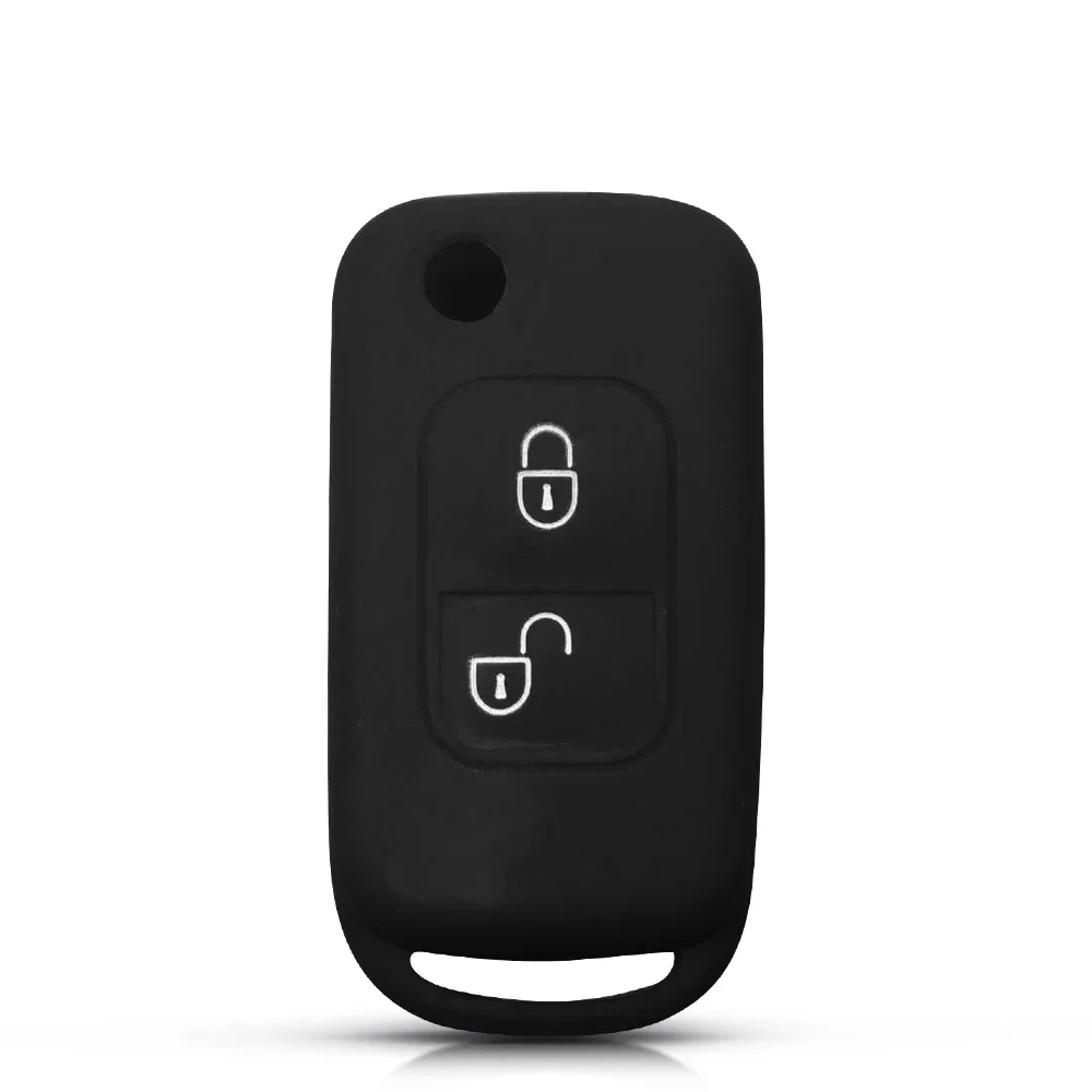 

KEYYOU для Mercedes SLK E113 A C E S W168 W202 W203 A C Class 2, кнопка дистанционного управления, складной чехол для ключа, чехол, оболочка, держатель, силикон