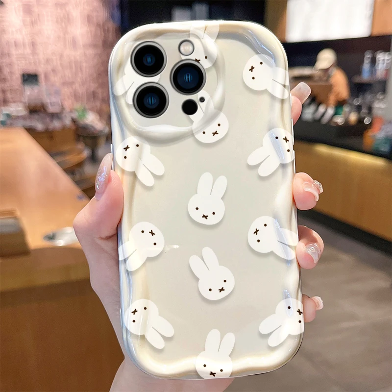 Lovely-Miffys 3D Wave Case For Xiaomi Mi 14 12 12T 11 Lite Poco M6 X6 X5 X4 F4 X3 M3 Pro 4G 5G Soft Silicone Cover