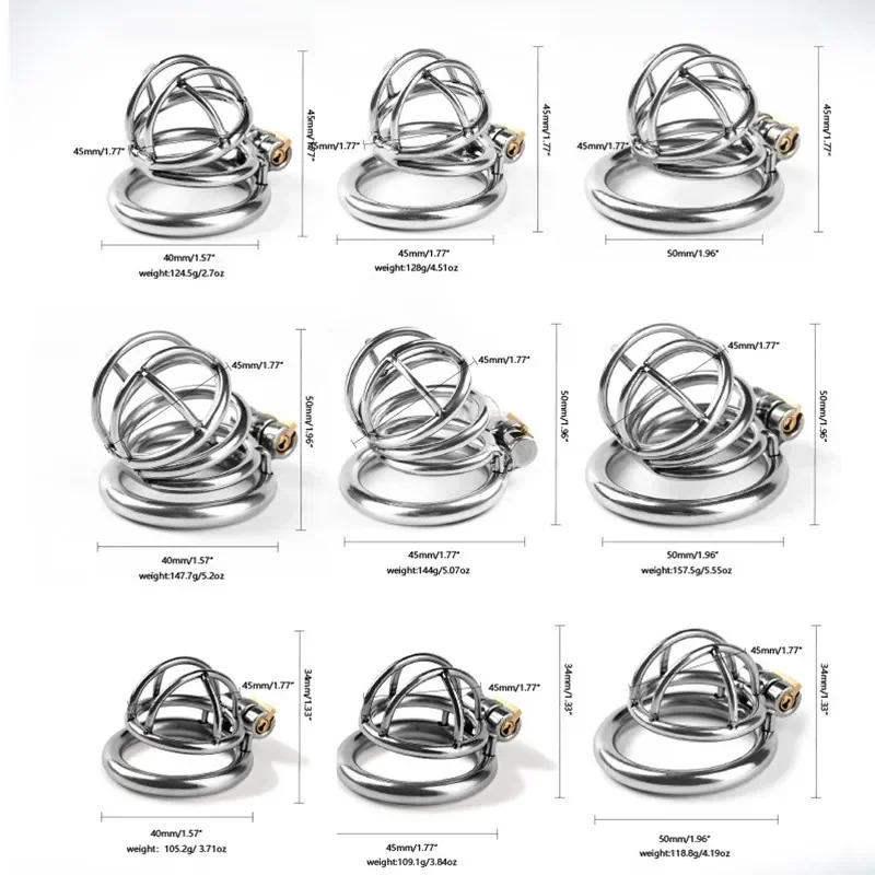 Супер маленькая металлическая клетка целомудрия для пениса мужское кольцо на