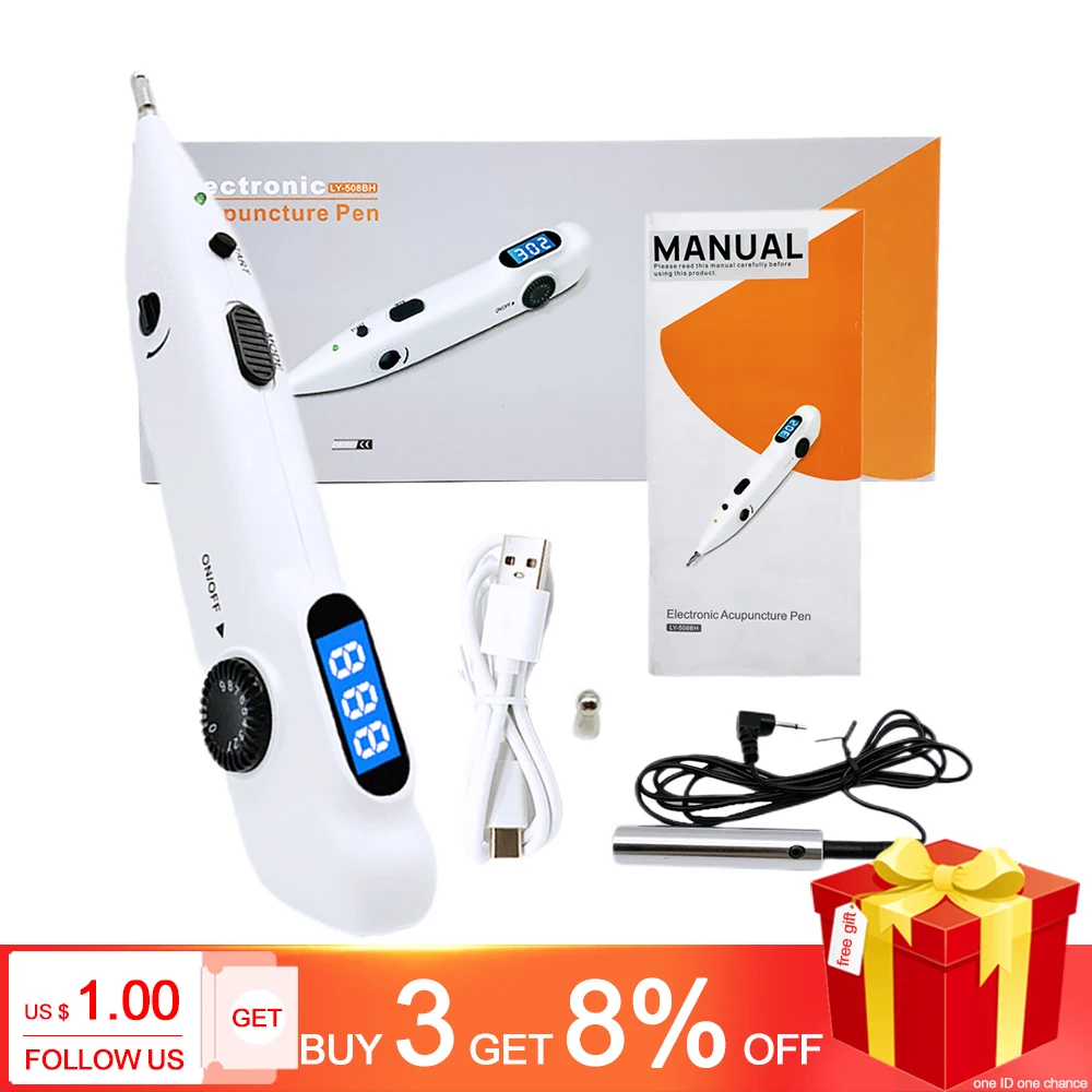 

9 Levels Auto Find Point Electronic Acupuncture Pen Relief Pain Tools Muscle Stimulator Meridian Health Laser Therapy Face Body