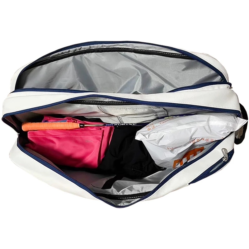 2022 YONEX Badminton Bag For Men Waterproof Soft Leather Sports Bag Max For 6 Badminton Rackets With Shoes Compartment