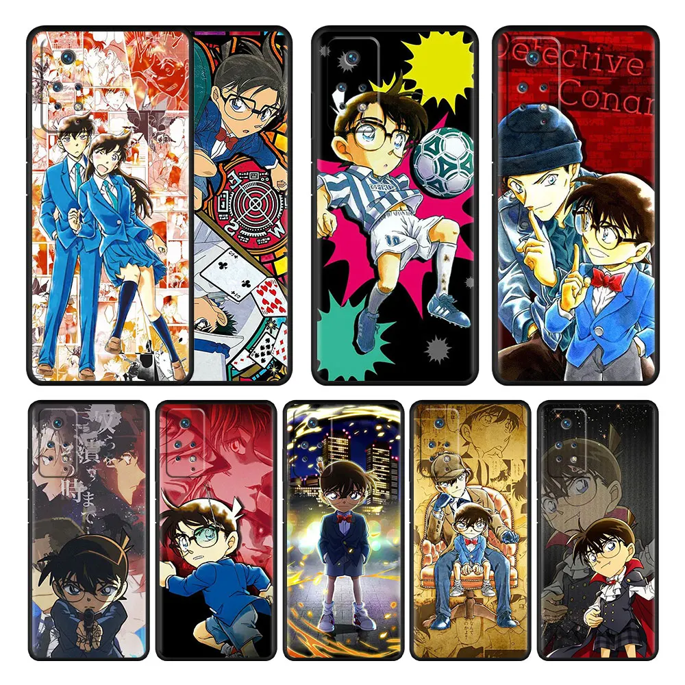 

For Xiaomi Redmi Note 9S 10 Pro 9 11 8T 9A 9C 9T K40 9S 7 10S 8 K50 11S Detective Conan Bag Phone Celular Case