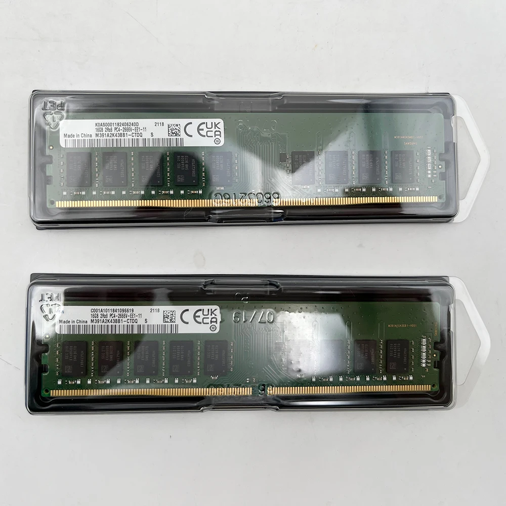 

1 pcs New M391A2K43BB1-CTDQ For Samsung 16G 16GB 2RX8 DDR4 2666 PC4-2666V ECC UDIMM Server Memory Fast Ship High Quality