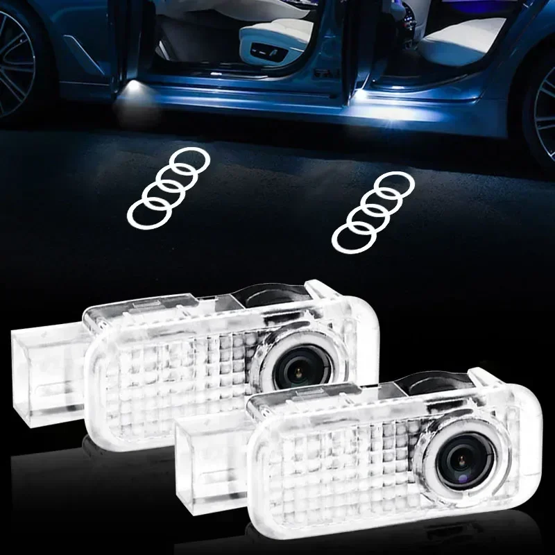 2025 A4 A6 A8 Для Audi Q3 Q5 Q7 A1 A2 A3 A5 S3 S5 SQ5 SQ7 TT S Line 2PC/SET Автомобильная дверь Добро пожаловать