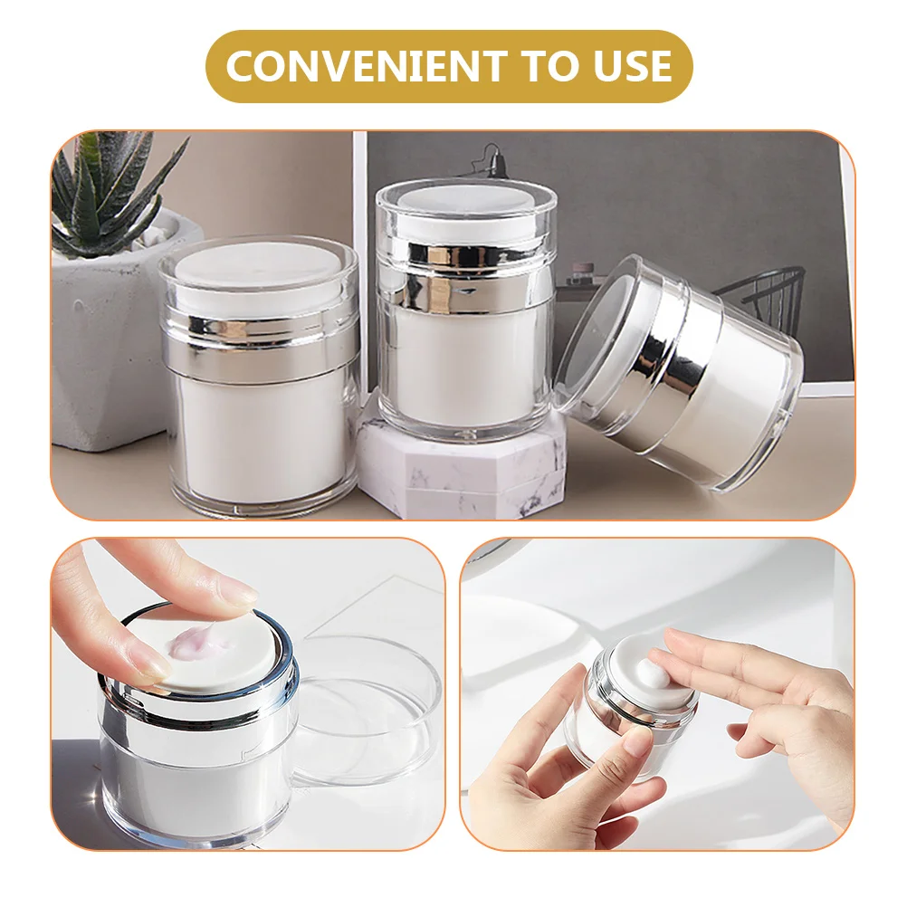 

3 Pcs Traveling Makeup Case Lotion Holder Containers Creams Bottle Face Jars Pp Refillable