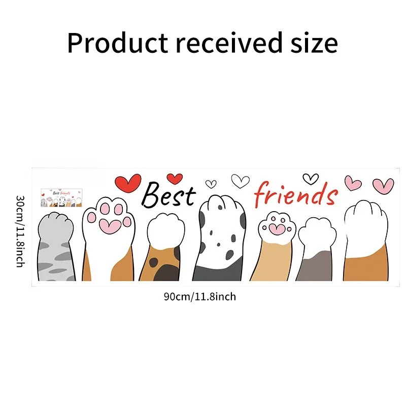 

Наклейка на дверь с котенком