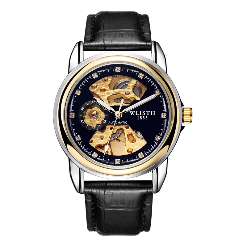 WLISTH Mens Watches Top Brand Luxury Fashion Automatic Mechanical Watch Men Steel Sport Waterproof Male Clock Relogio Masculino