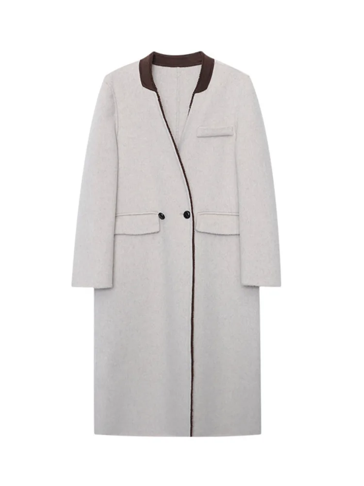 BZVW Elgelant женское двойное шерстяное пальто 2024 осень-зима новое универсальное с