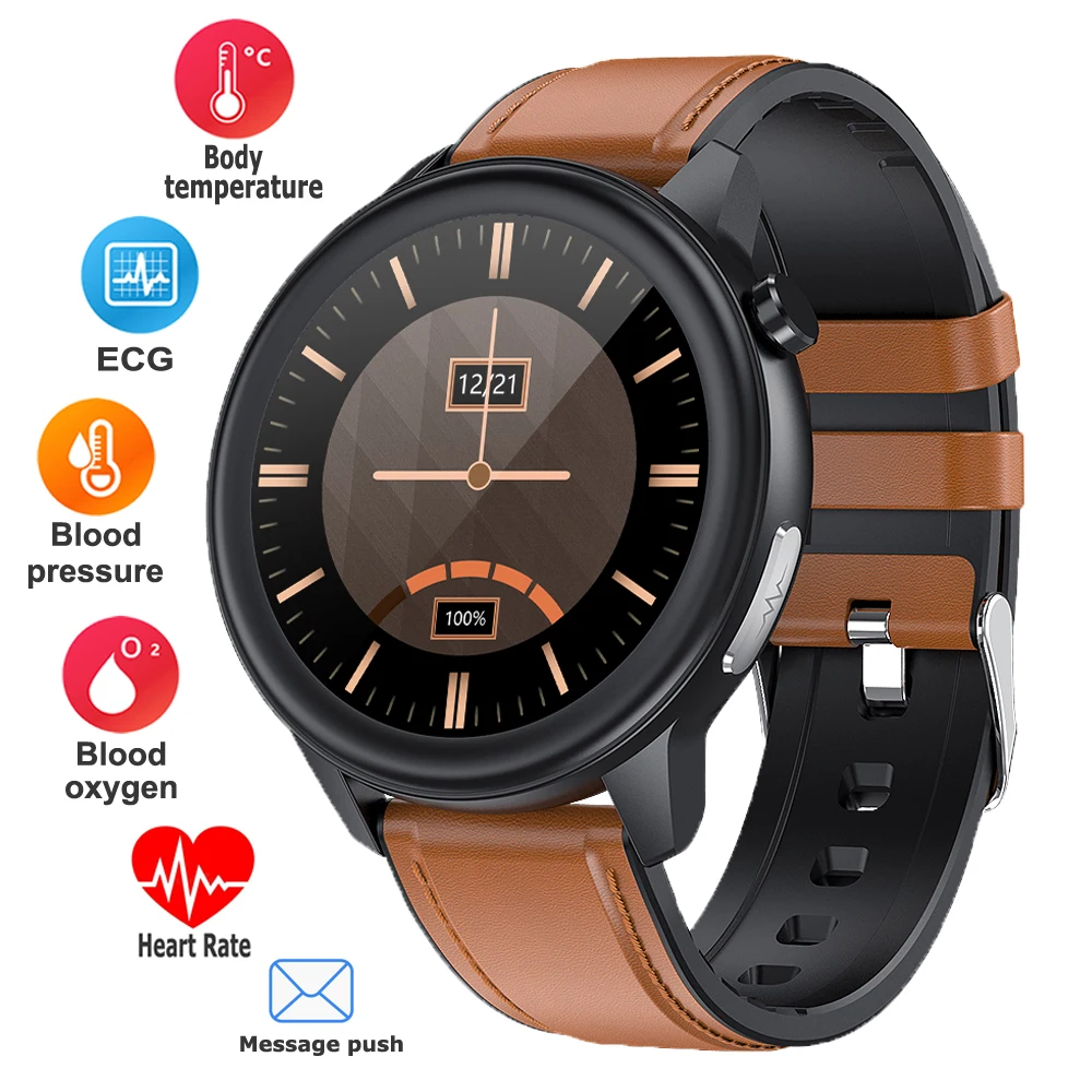 

2020 Men Women PPG+ECG Smart Watch Body Temperature Smartwatch Waterproof Respiration Rate BP BO Monitor Sports Fitness Tracker