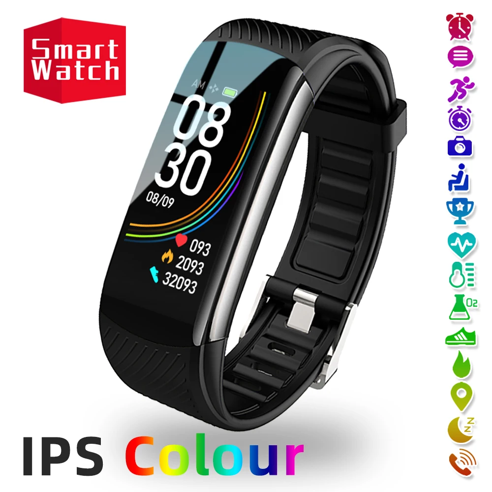 Heart Rate Monitor Blood Pressure Fitness Activity Tracker IP67 Waterproof Smart Watch with Sleep Health Monitor for Android IOS