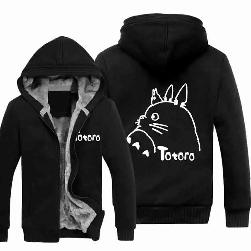 H001 New Totoro Hoodie Cartoon Anime Cosplay Hooded Winter cotton baseball Coats Jackets Men Cardigan Sweatshirt
