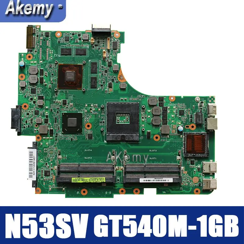 

Amazoon N53SV Laptop motherboard For Asus N53SV N53SN N53SM N53S N53 Test original mainboard GT540M-1GB