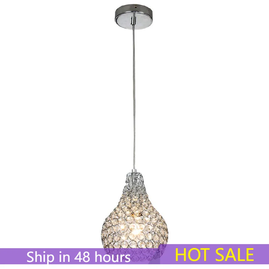 

LukLoy Modern Crystal Pendant Light Ceiling Pendant Hang Lamp for Living Room Bedroom Dining Table Kitchen Island Loft Fixture