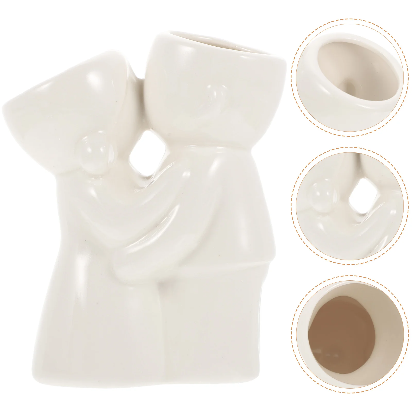 

Vase Pot Flower Planter Succulent Decorative Vases Anniversary Couple Him Gift Tall Floral Ceramic Wedding Human Bouquet Pottery