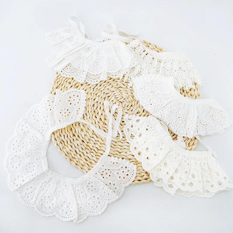 Baby Bib Lace Accessories Korean Kids Collar Cute Hollow Female scarf baby bib | Мать и ребенок