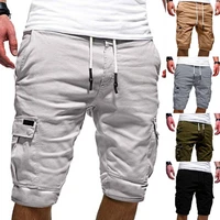 popular loose shorts pockets streetwear solid color mid rise shorts short pants cargo shorts