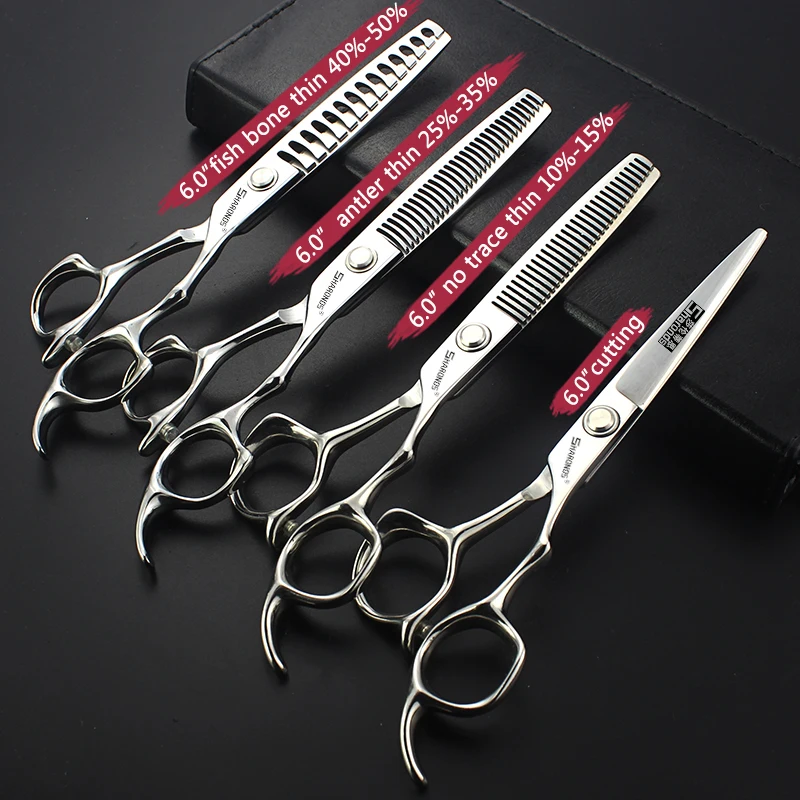 Профессиональные ножницы для стрижки волос 440C 6/6 5/7/7 5 дюймов