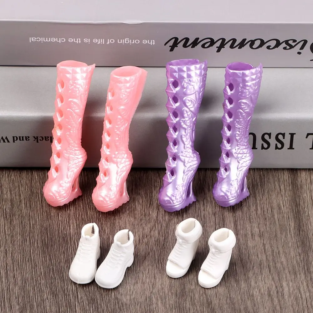 1Pair Doll Shoes Long Knees Boots High Heel Casual Sneakers Miniature For Foot Length 2 CM Dolls Clothes Accessories | Игрушки и хобби