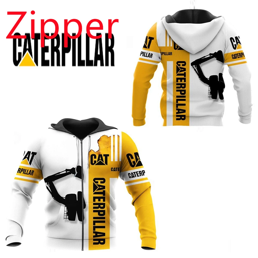 

New brand Kate excavator motorcycle jersey men's 3D printed hoodie casual sports zipper shirt high-quality racing suit unisex