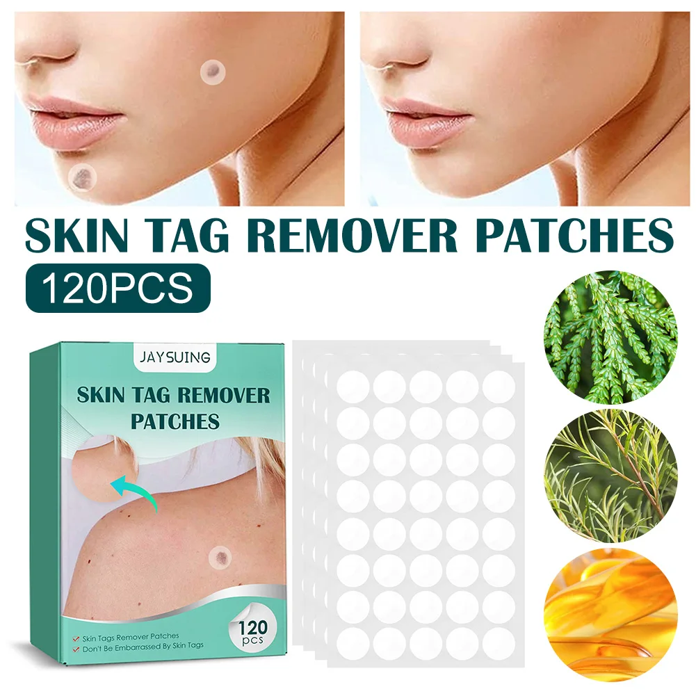 

Skin Tag Remover Patch Invisible Acne Pimple Patch Effective Mole Wart Corn Treatment Stickers Skin Care 120pcs for Woman