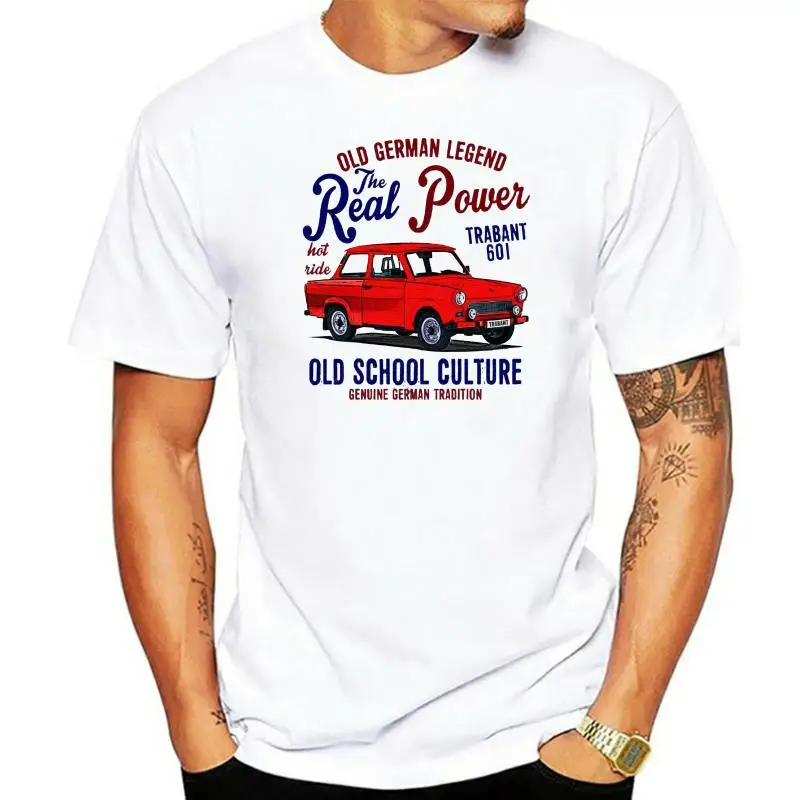T-Shirt 2022 Fashion Men VINTAGE GERMAN CAR TRABANT 601 - NEW COTTON T-SHIRT casual tee