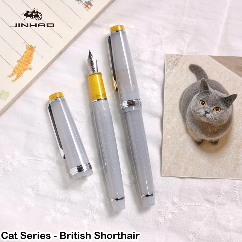 Ручка-фонтан JINHAO 82 серии Limited Edition Pet Cat, EFFM, с зажимом из розового золота, для каллиграфии, канцелярские товары для школы и офиса (art.: 3920da15fa0cf) - 3920da15fa0cf