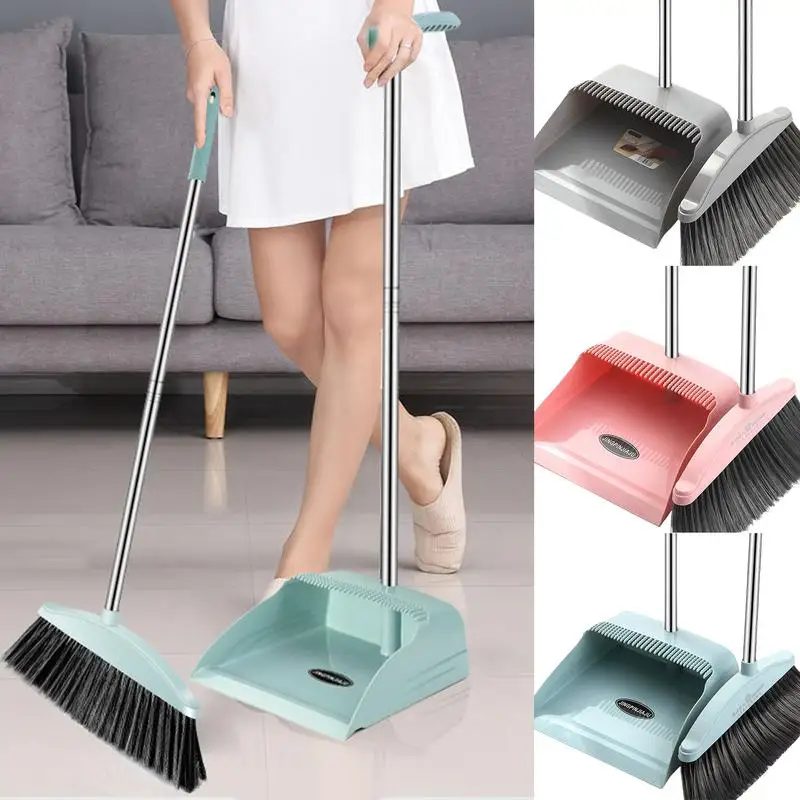 

New Broom And Scoop Set Dustpan Dust Brooms Sets Dustpan Combination Cleaning Pet Hair Home Cleaning Products Garbage Collector