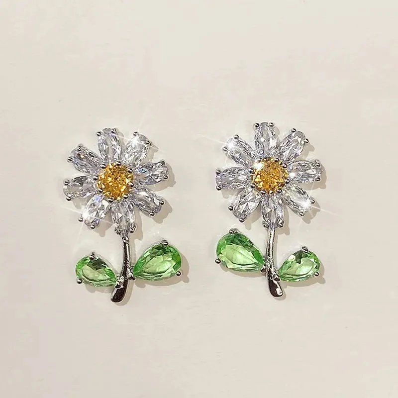 

Fashion Creative Yellow Flower Earrings Anniversary Party Gift