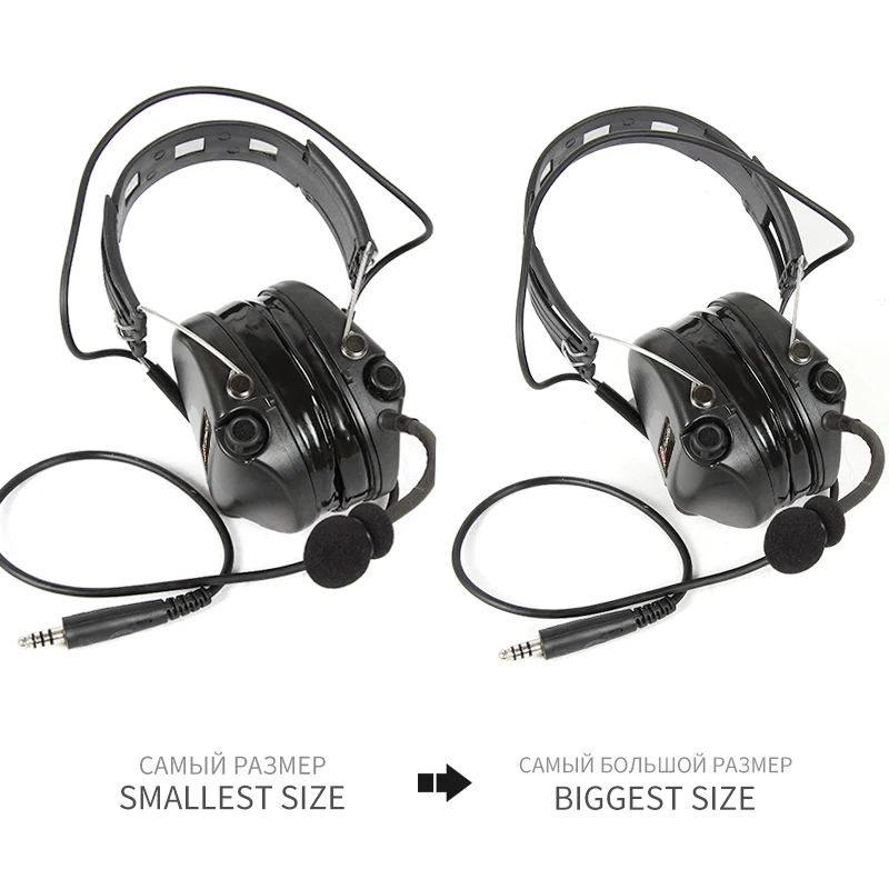 TS TAC-SKY TCIHEADSET LIBERATOR II Silicone Earmuffs Version Hunting Shooting Noise Cancelling Pickup Headphones-BK