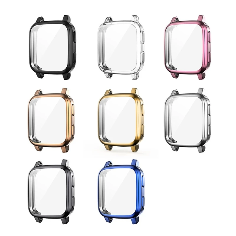 

Screen Protector for Case Anti-scratch Frame Plating TPU Protective Cover Bumper for Shell for Venu SQ 2 for