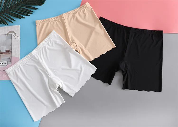 

5XL Soft Cotton Seamless Safety Short Pants Summer Under Skirt Shorts Modal Ice Silk Breathable Short Tights Underwear