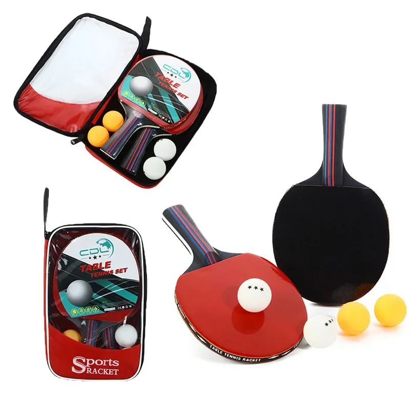 Ракетка для настольного тенниса 2 ракетки + 4 мяча пинг-понг комплект ракеток с