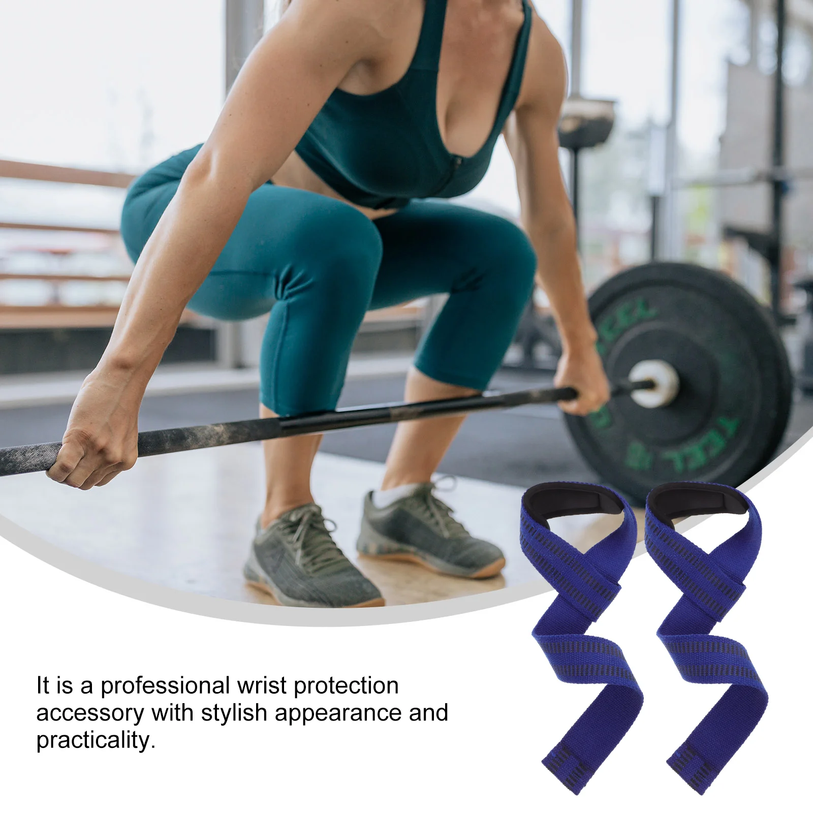 Женский пояс для тяжелой атлетики поддержка запястья фитнеса синий