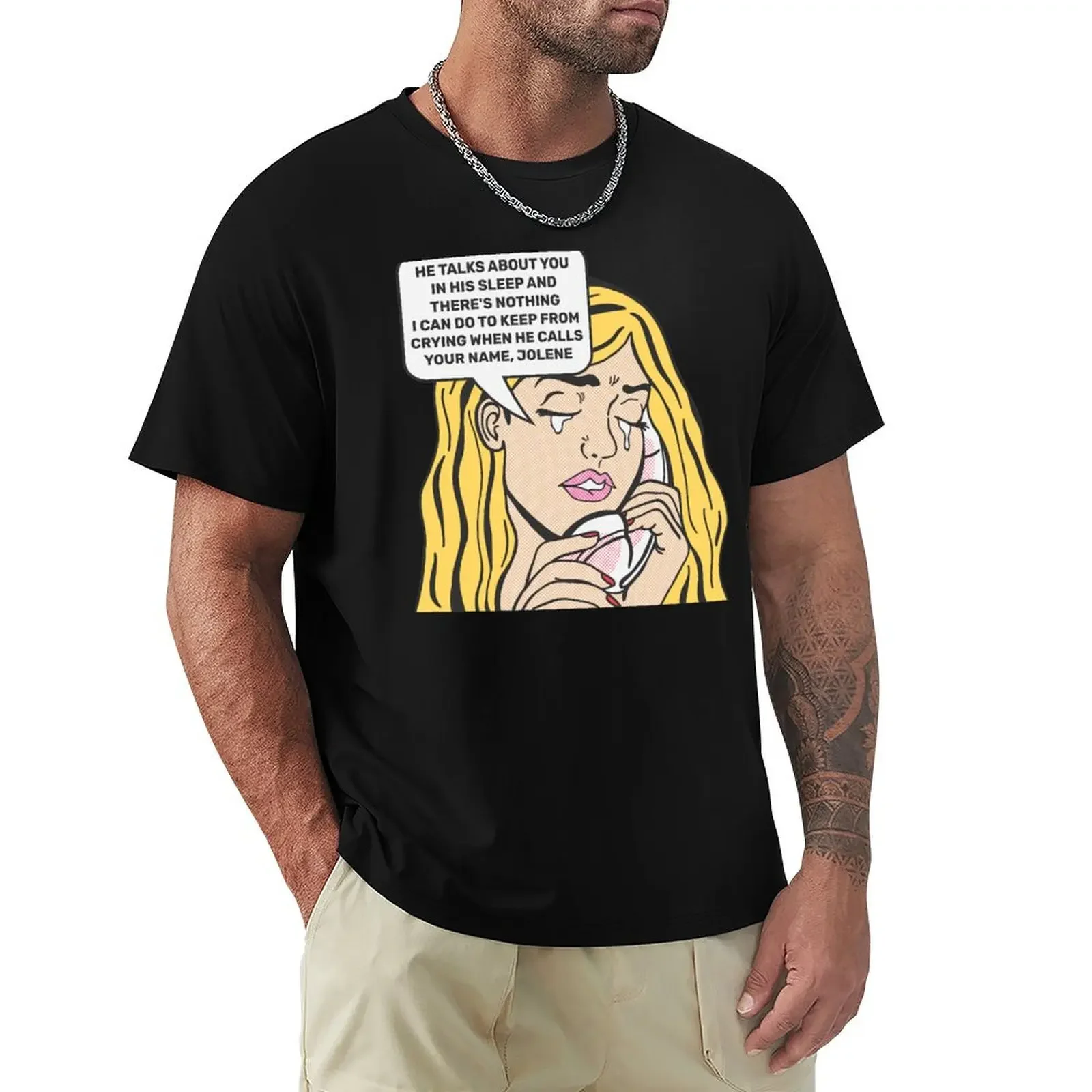 Футболка Dolly Parton-Lyrics Jolene хлопковые футболки с рисунком мужская футболка в стиле