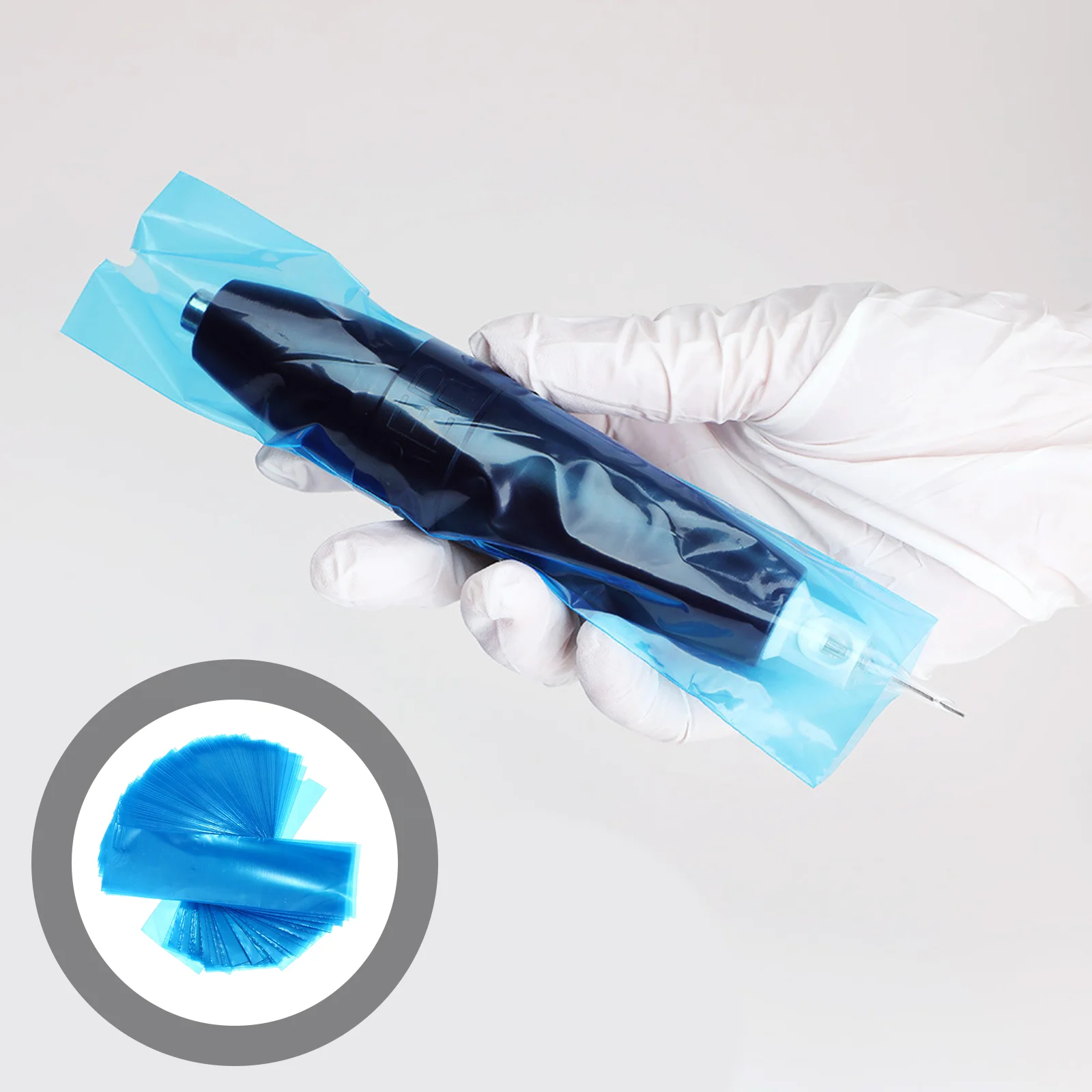 

100pcs Pen Bags Disposable Pen Covers Accessories (Blue)