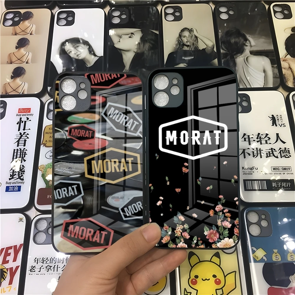 Чехол для телефона M-Morat Band IPhone 16 15 14 Pro 13 12 11 Mini XR Max 6 8 7 Plus SE 2022 Glass Design Cove