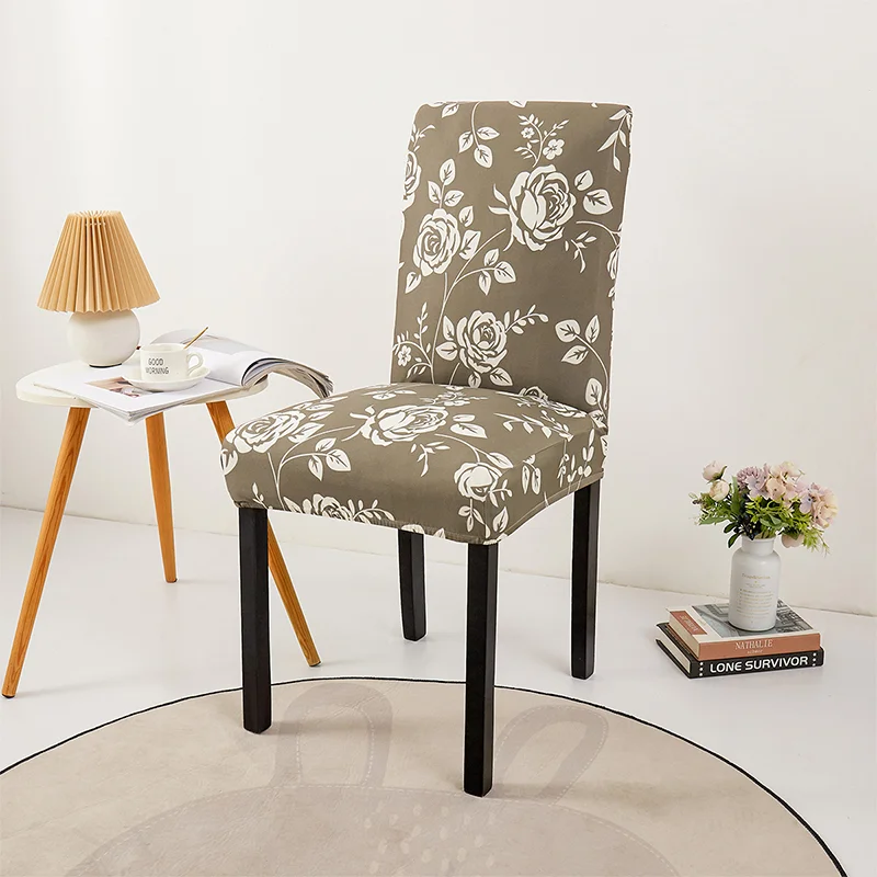 Cover Stretch For Kitchen Stools Elastic Floral Chairs Slipc