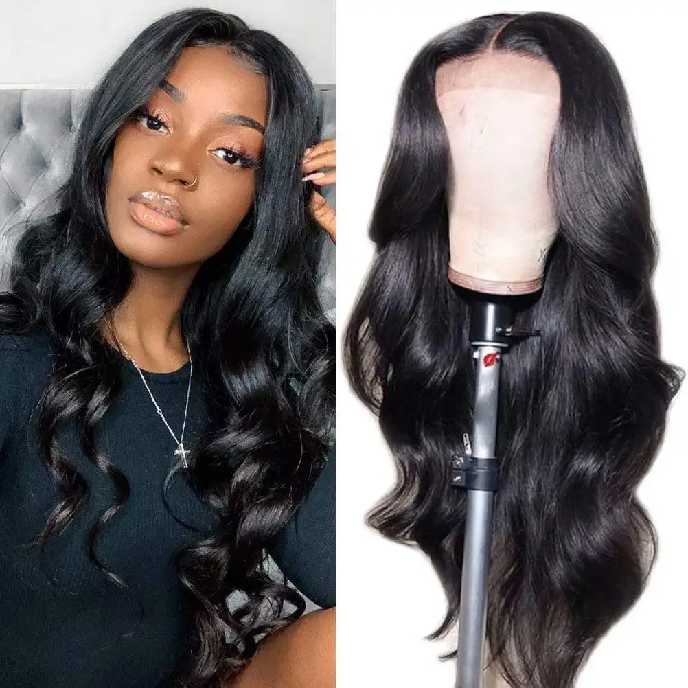 Lace Frontal Human Hair Wigs For Black Woman Body Wave 13x4/13x6 Pre Plucked Remy Hair Brazilian 180% 4x4 Lace Closure Wigs