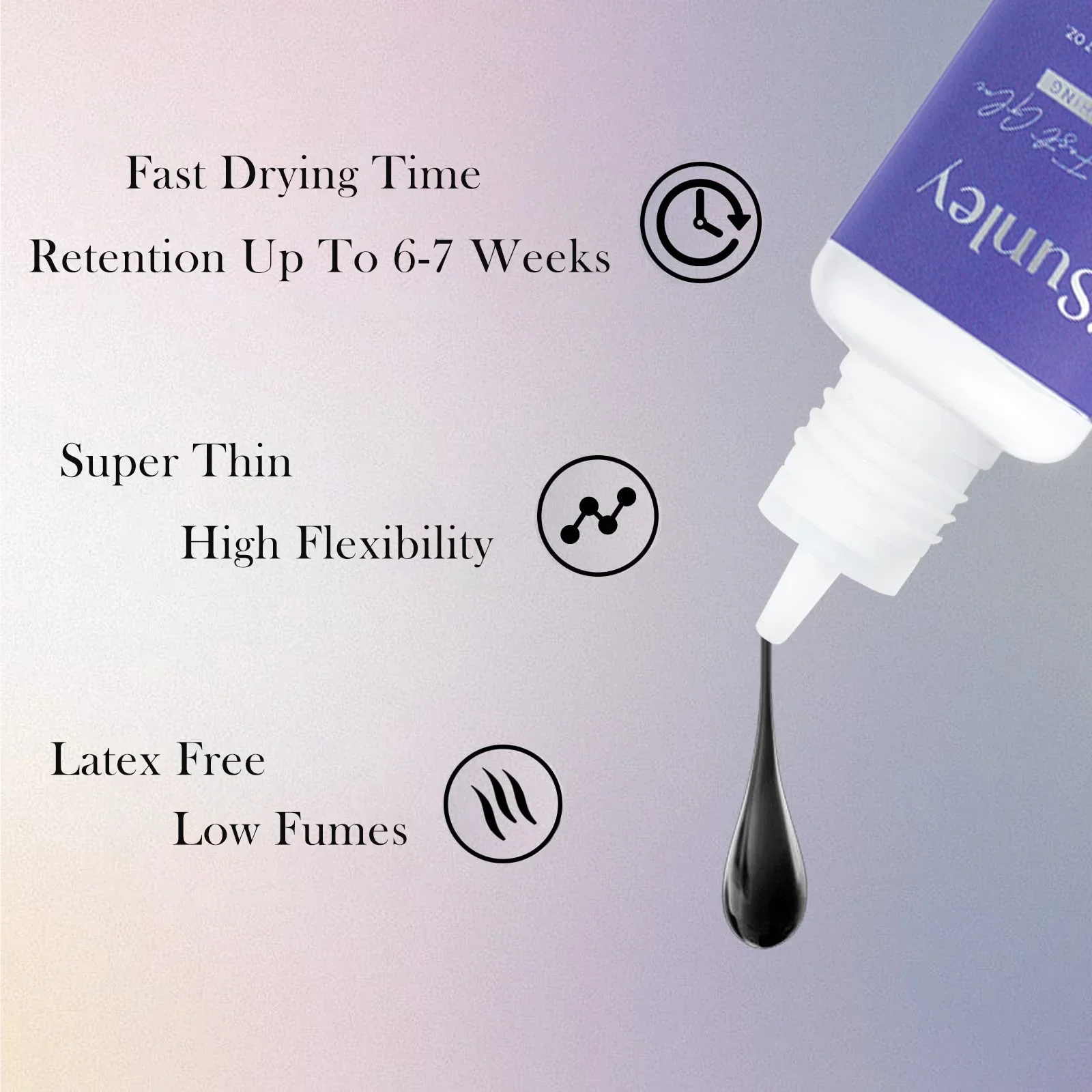 Isunley новый клей для наращивания ресниц 0 5-1S быстросохнущий накладных 5-8 ложек