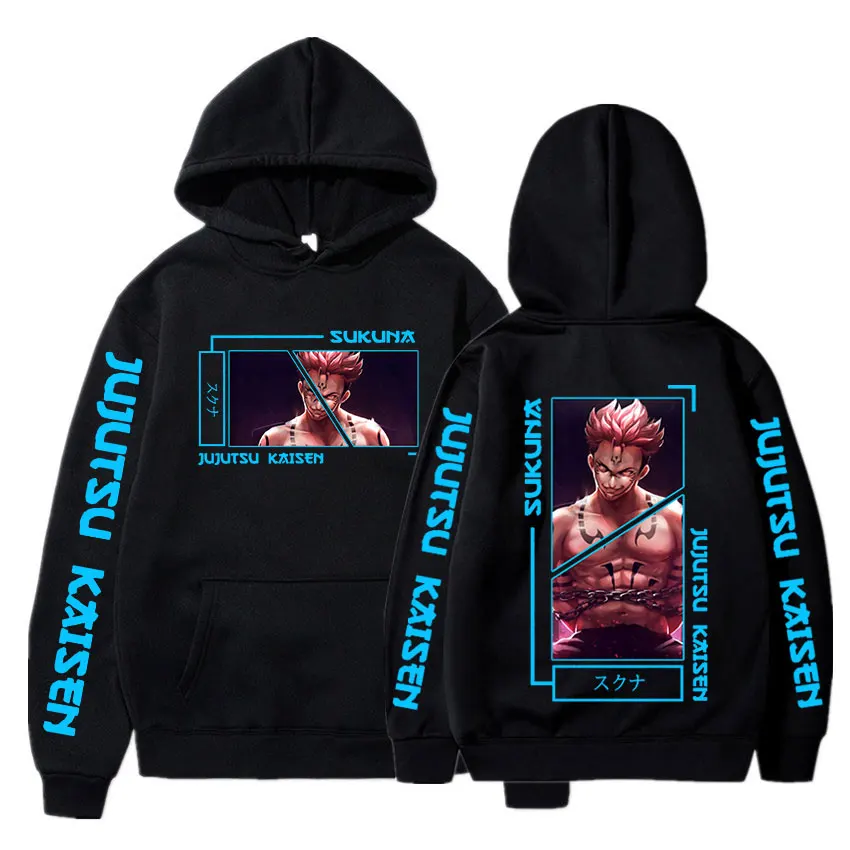 

Anime Jujutsu Kaisen Hoodie Funny Manga Ryomen Sukuna Hoodies Men Women Fashion Casual Oversized Sweatshirt Vintage Streetwear